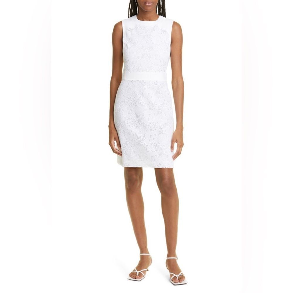 Judith & Charles NWT Sienna Sheath Sleeveless Dress Off-White Size 12 - Picture 4 of 16
